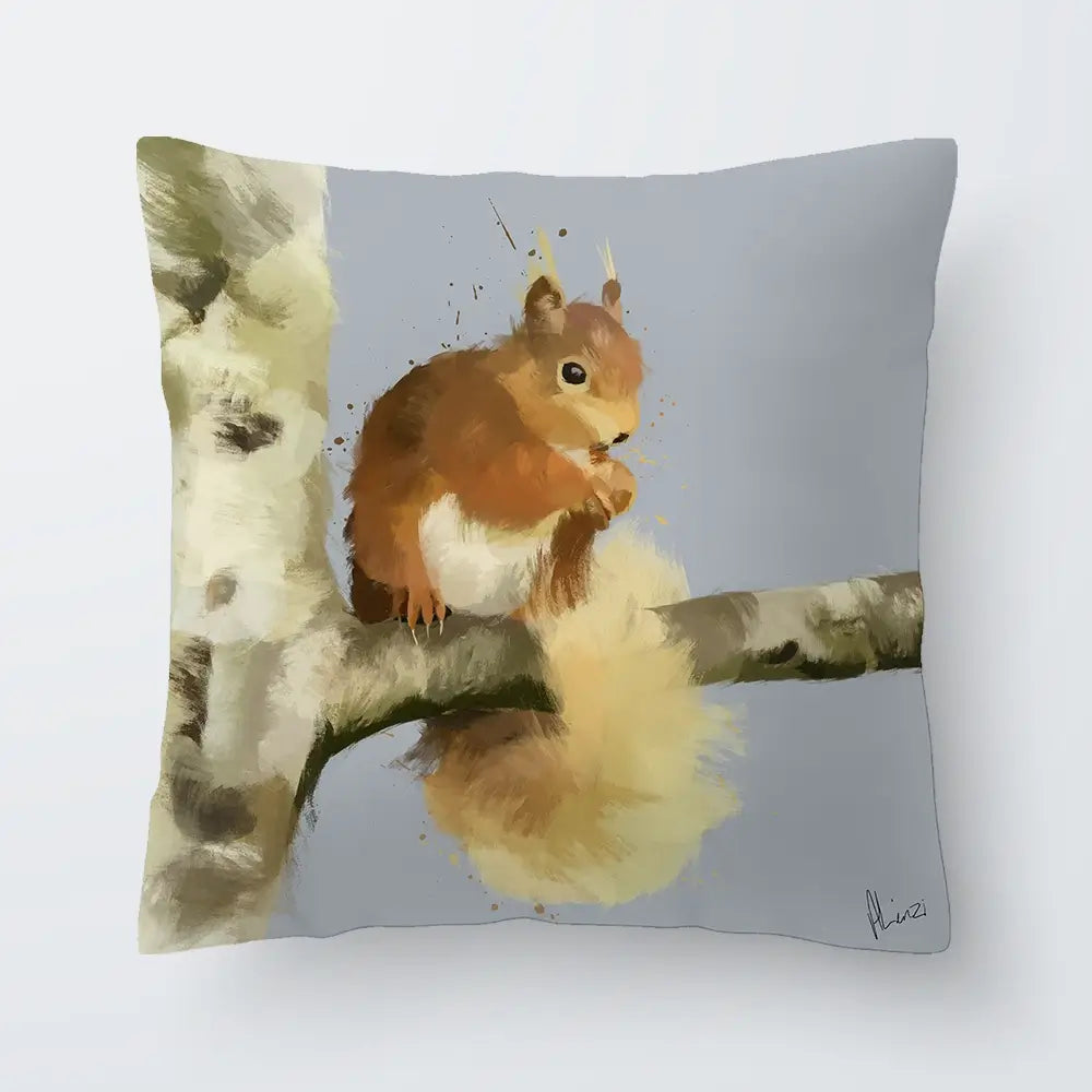 Squirrel On A Branch Cushion Squirrel On A Branch Cushion wall art product Aimee Linzi