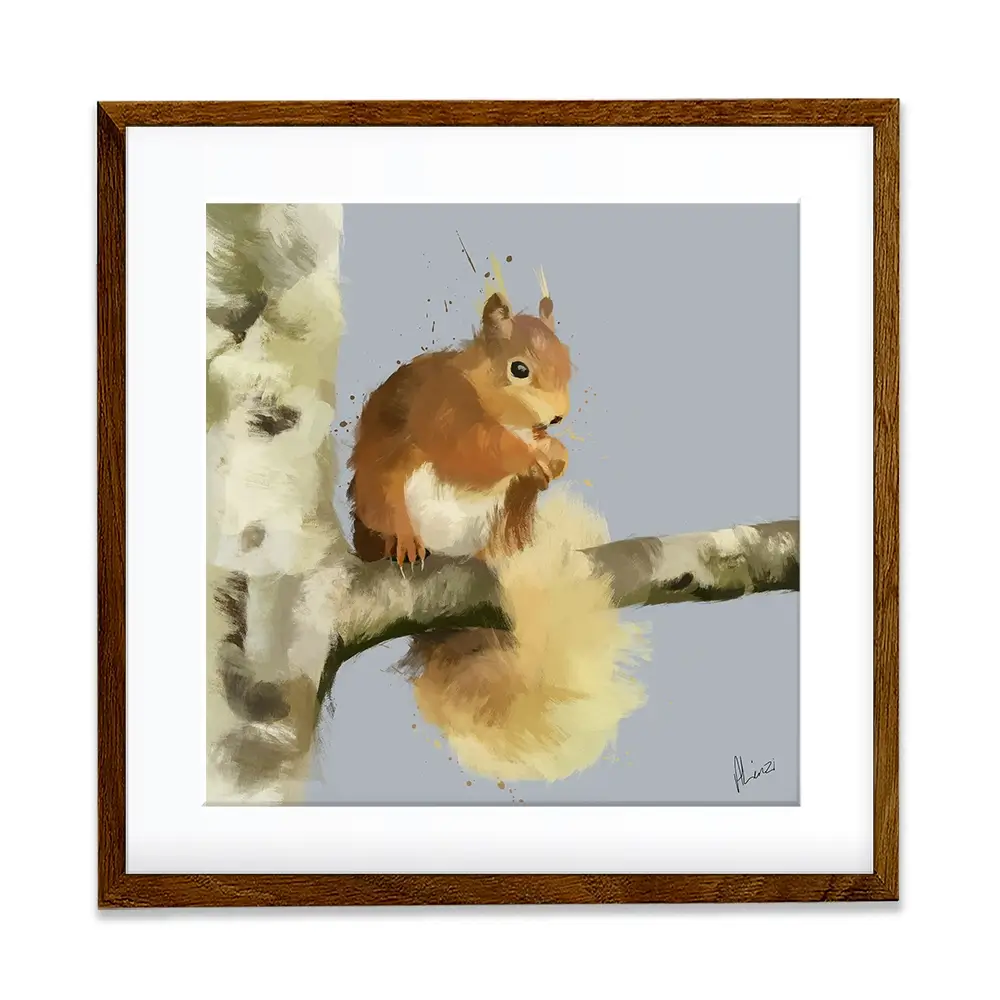 Squirrel On A Branch Framed Art Print Squirrel On A Branch Framed Art Print wall art product Aimee Linzi