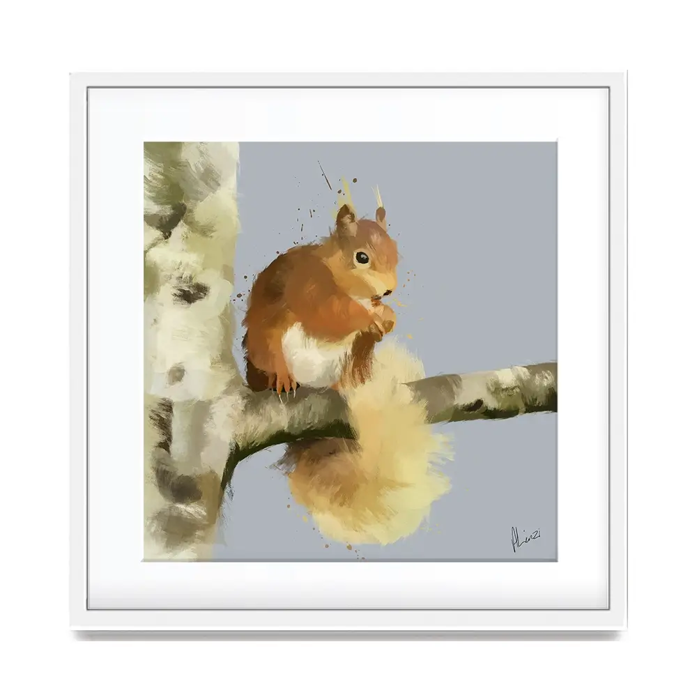 Squirrel On A Branch Framed Art Print Squirrel On A Branch Framed Art Print wall art product Aimee Linzi