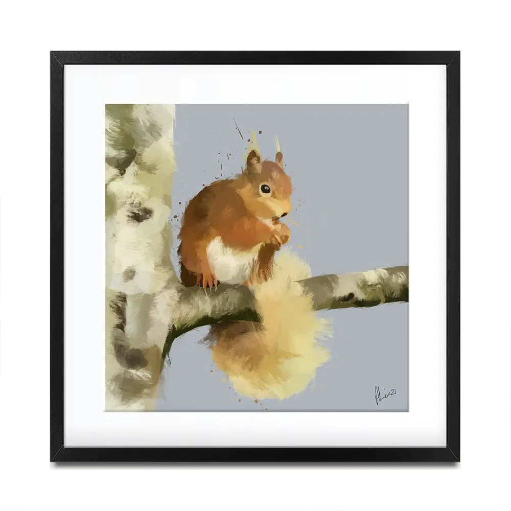 Squirrel On A Branch Framed Art Print Squirrel On A Branch Framed Art Print wall art product Aimee Linzi
