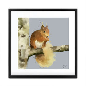 Squirrel On A Branch Framed Art Print Squirrel On A Branch Framed Art Print wall art product Aimee Linzi