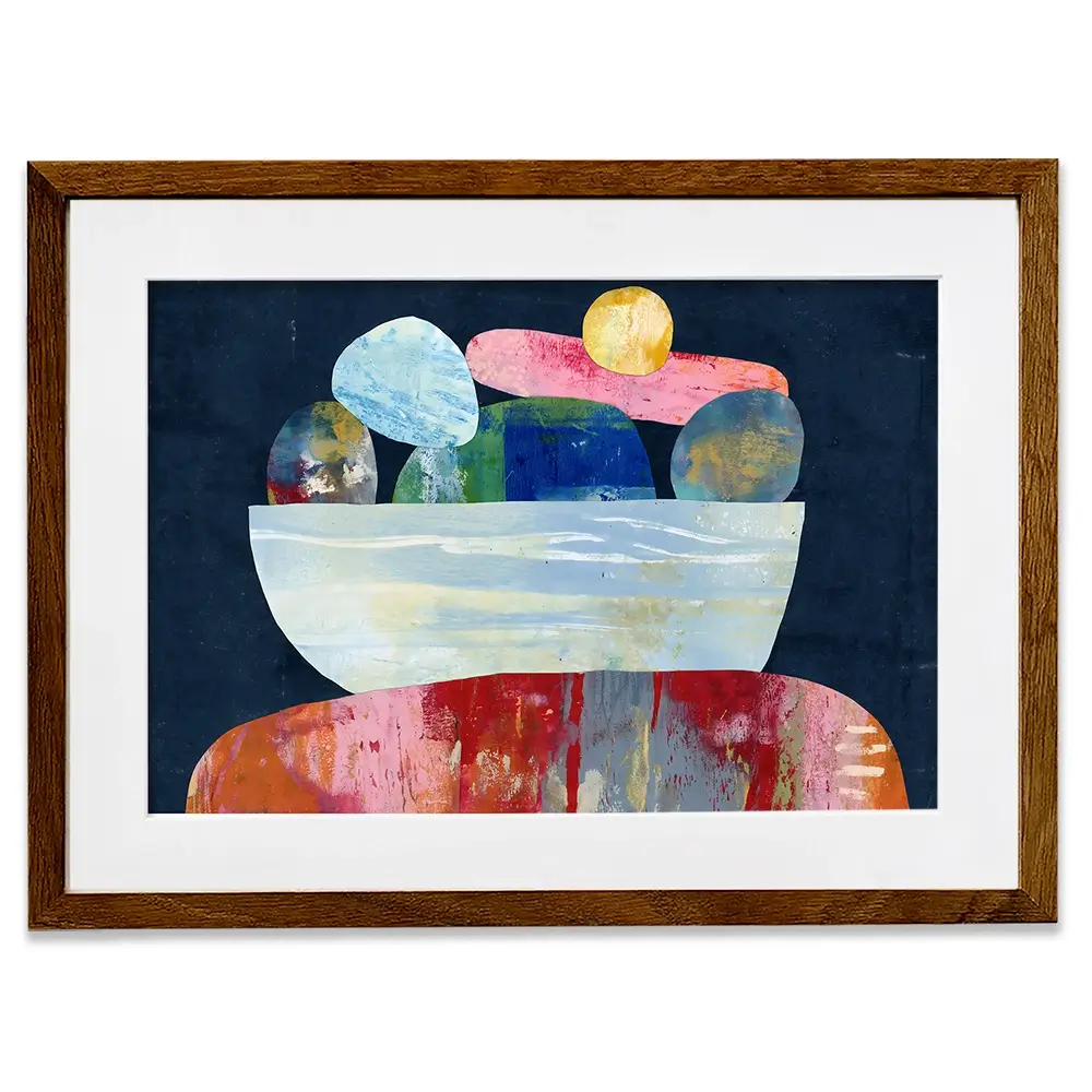 Stacked Collage Framed Art Print Stacked Collage Framed Art Print wall art product Lisa Nohren - Independent