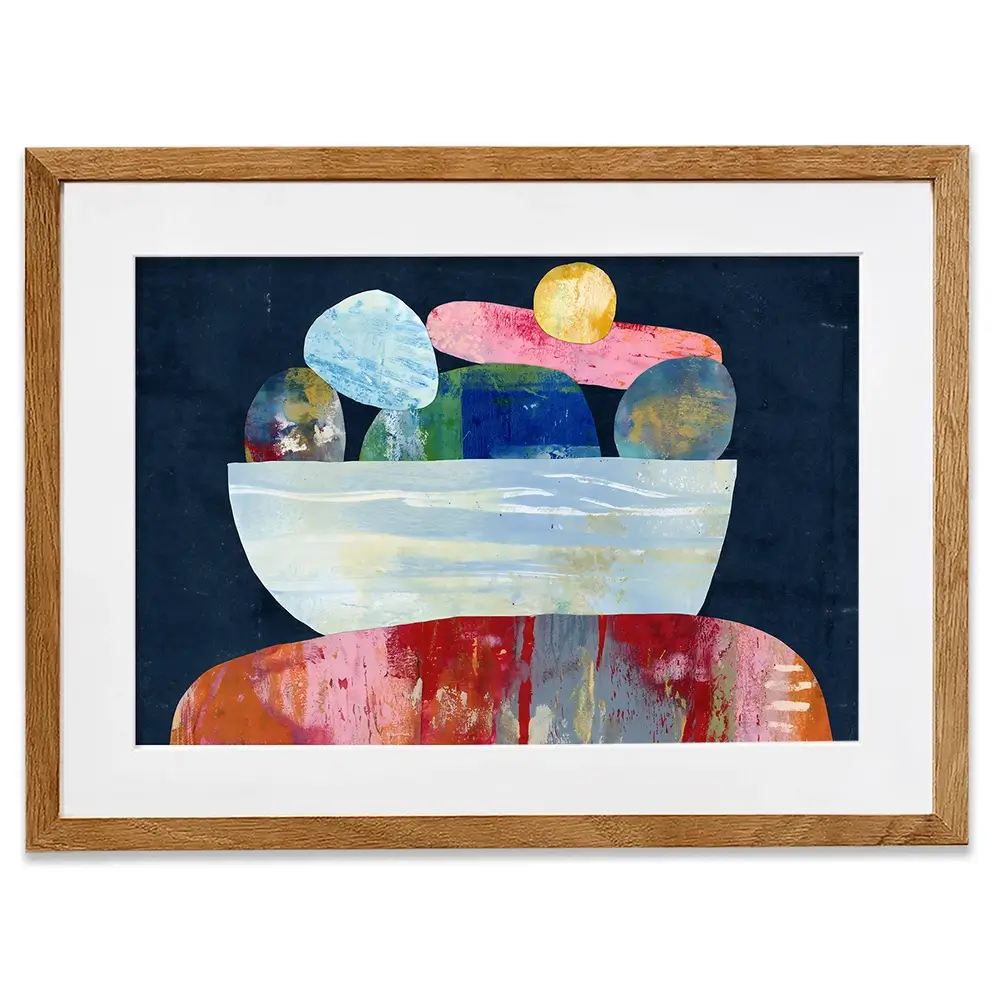 Stacked Collage Framed Art Print Stacked Collage Framed Art Print wall art product Lisa Nohren - Independent