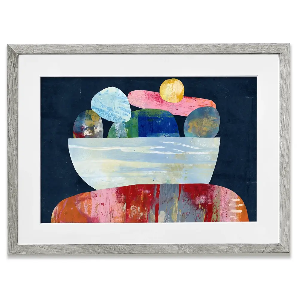 Stacked Collage Framed Art Print Stacked Collage Framed Art Print wall art product Lisa Nohren - Independent