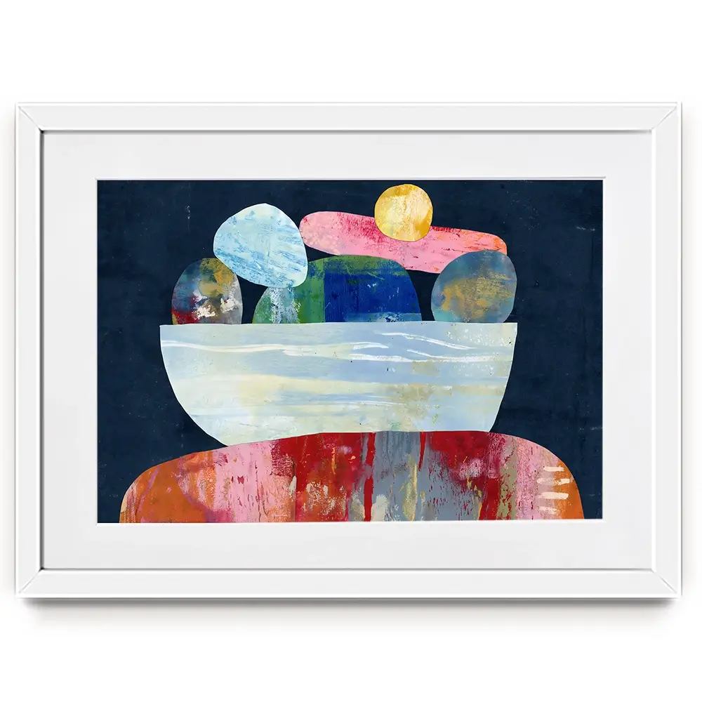 Stacked Collage Framed Art Print Stacked Collage Framed Art Print wall art product Lisa Nohren - Independent
