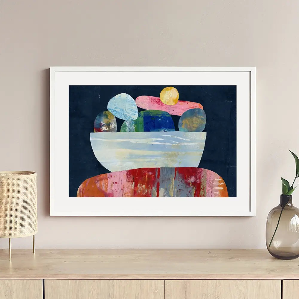 Stacked Collage Framed Art Print Stacked Collage Framed Art Print wall art product Lisa Nohren - Independent