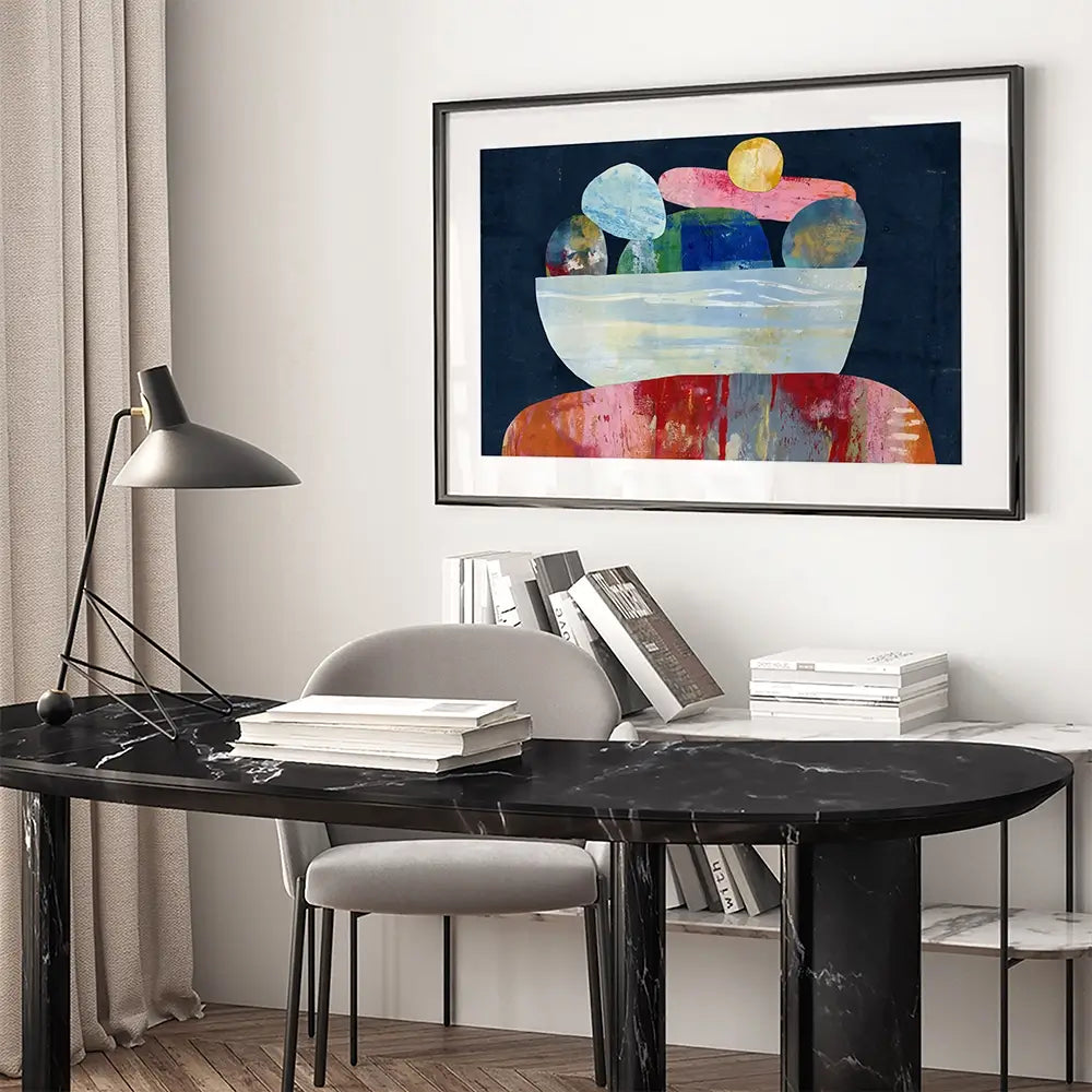 Stacked Collage Framed Art Print Stacked Collage Framed Art Print wall art product Lisa Nohren - Independent