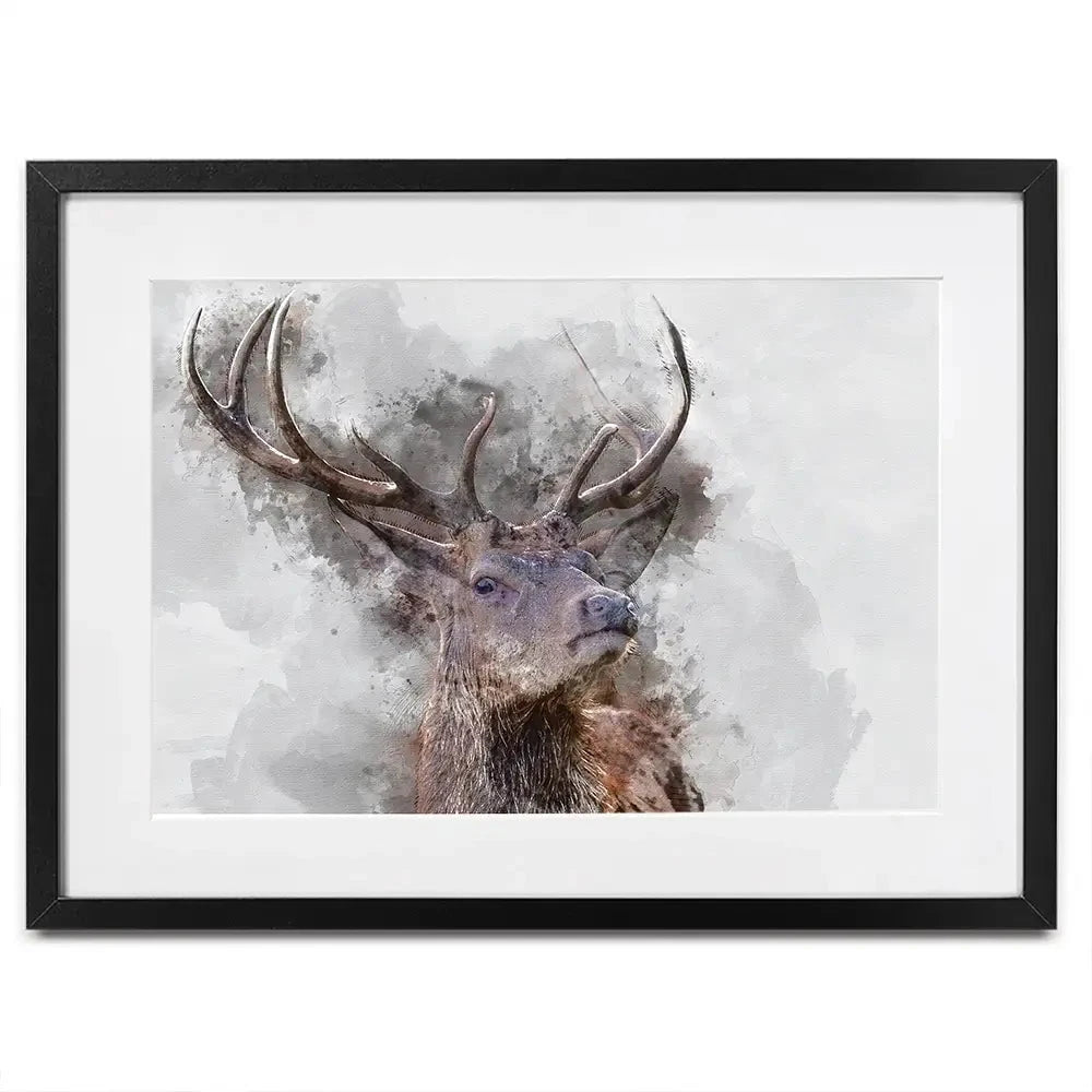 Stag Framed Art Print Stag Framed Art Print wall art product Matt Gibson / Shutterstock