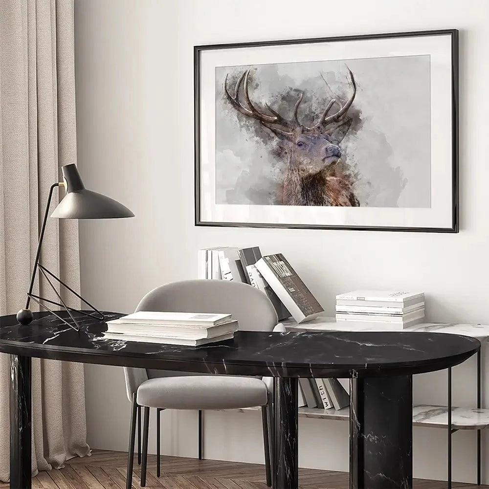 Stag Framed Art Print Stag Framed Art Print wall art product Matt Gibson / Shutterstock