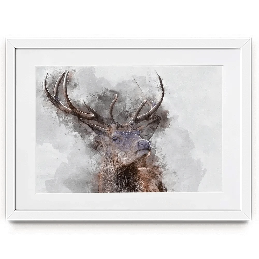 Stag Framed Art Print Stag Framed Art Print wall art product Matt Gibson / Shutterstock
