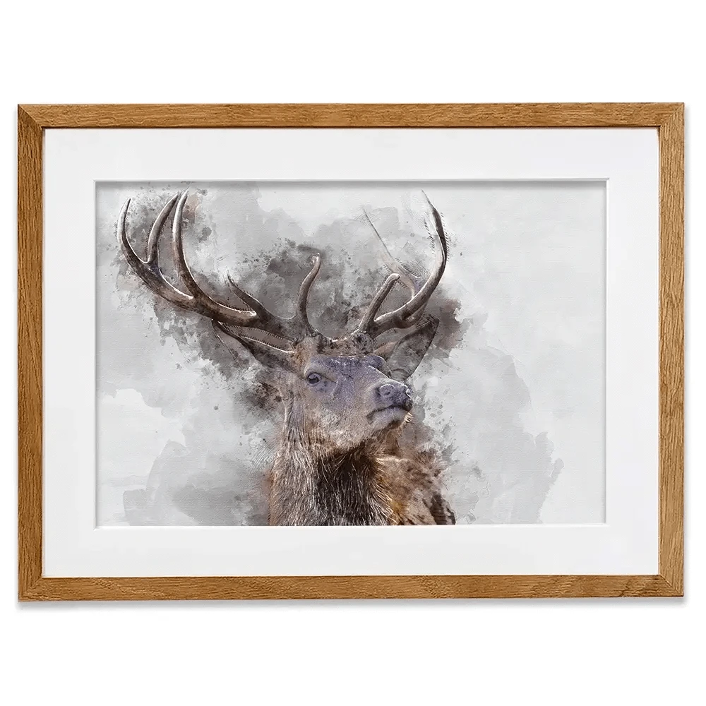 Stag Framed Art Print Stag Framed Art Print wall art product Matt Gibson / Shutterstock