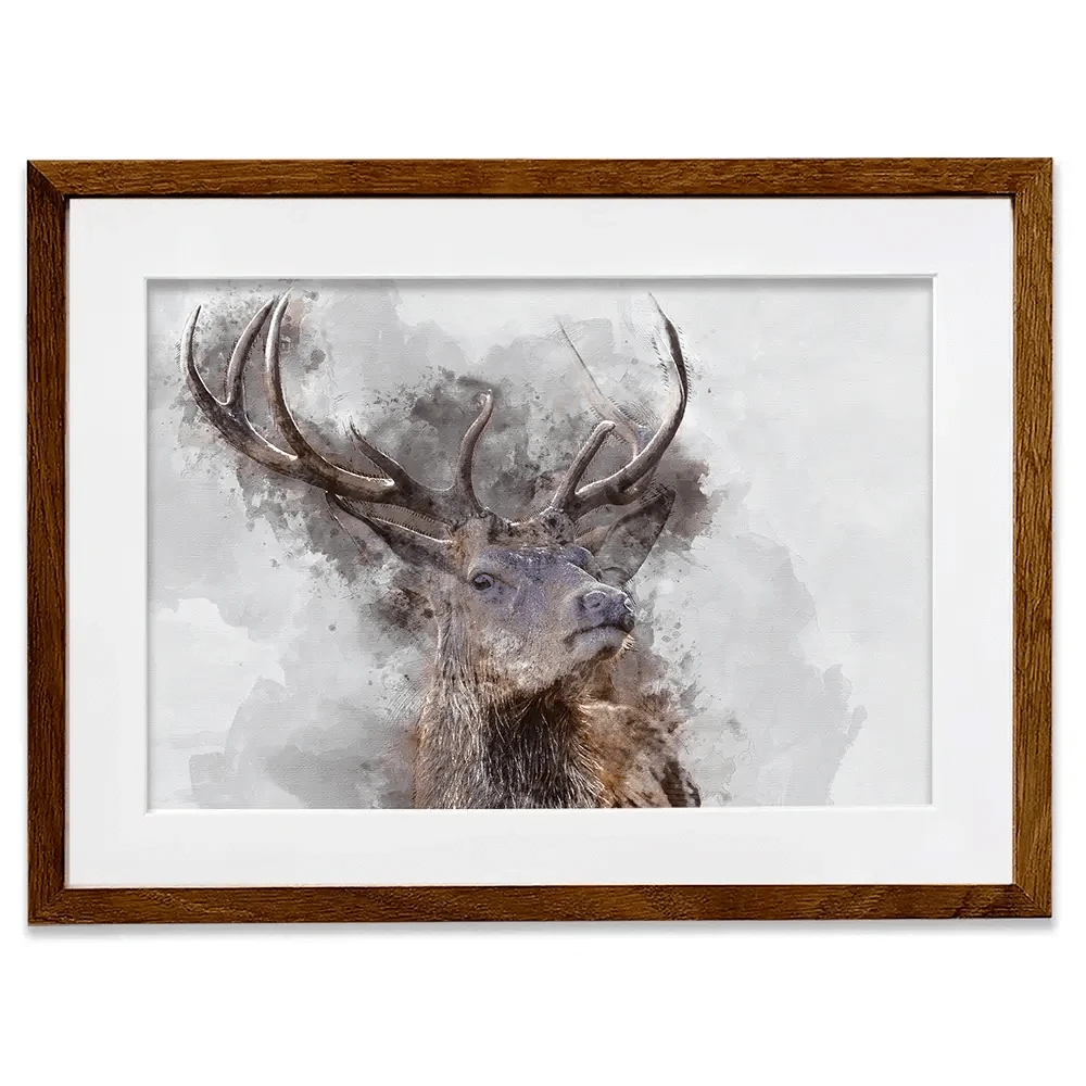Stag Framed Art Print Stag Framed Art Print wall art product Matt Gibson / Shutterstock