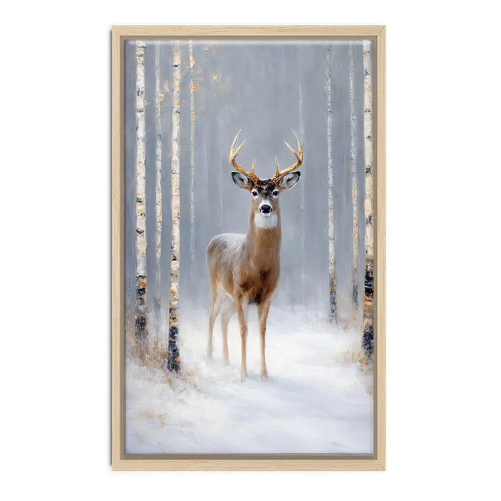 Stag In The Snow Canvas Print Stag In The Snow Canvas Print wall art product David Alexander Elder
