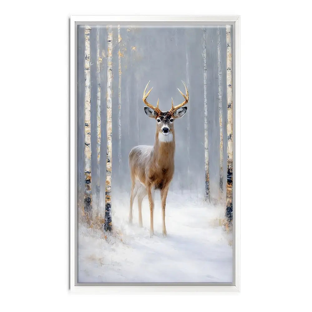 Stag In The Snow Canvas Print Stag In The Snow Canvas Print wall art product David Alexander Elder
