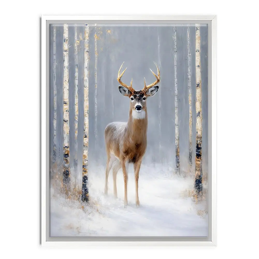 Stag In The Snow Canvas Print Stag In The Snow Canvas Print wall art product David Alexander Elder