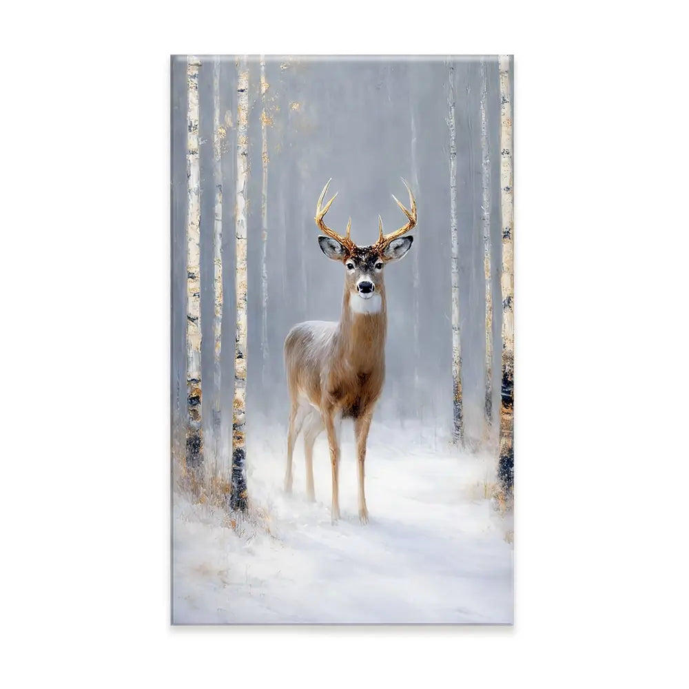 Stag In The Snow Canvas Print Stag In The Snow Canvas Print wall art product David Alexander Elder