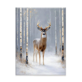 Stag In The Snow Canvas Print Stag In The Snow Canvas Print wall art product David Alexander Elder