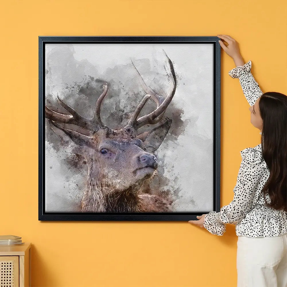 Stag Oversized Canvas Print Stag Oversized Canvas Print wall art product Art Print Shop