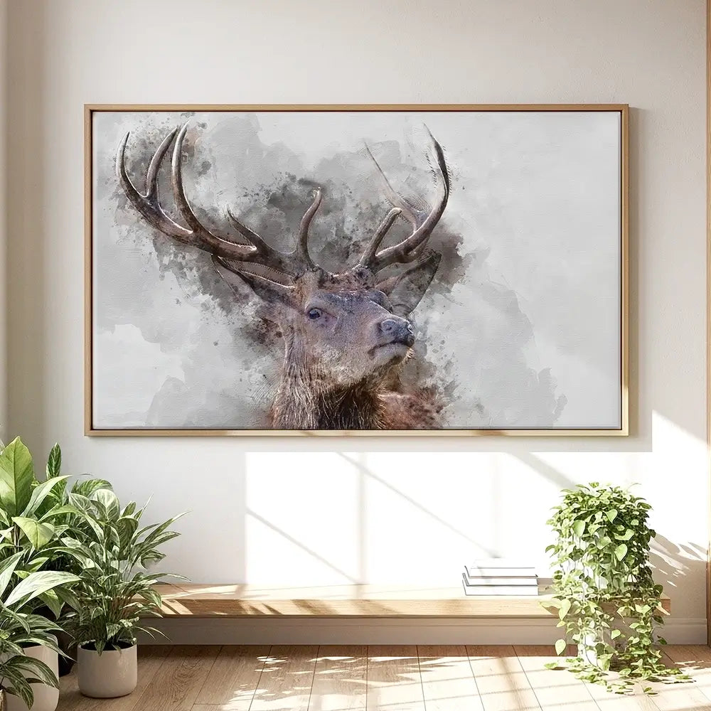 Stag Oversized Canvas Print Stag Oversized Canvas Print wall art product Art Print Shop