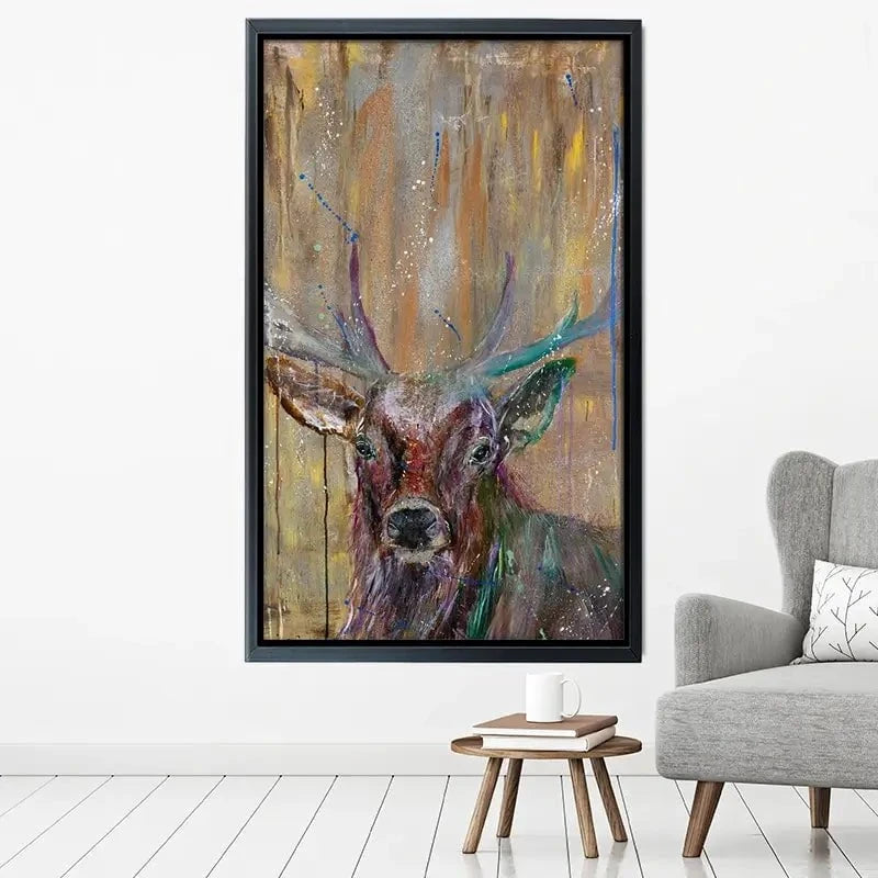 Stag Splashes Canvas Print Stag Splashes Canvas Print wall art product Jamie Taylor