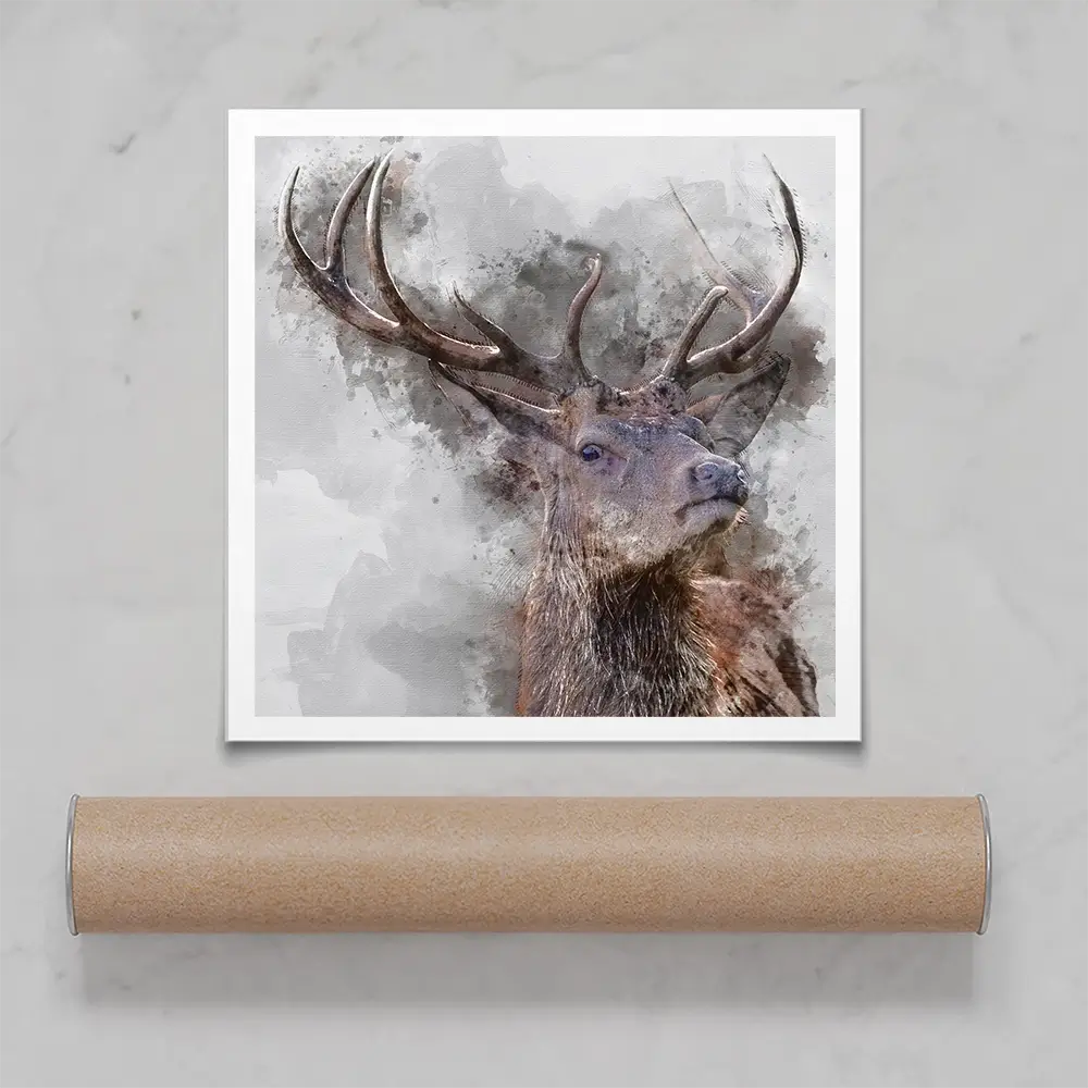 Stag Square Art Print Stag Square Art Print wall art product Matt Gibson / Shutterstock