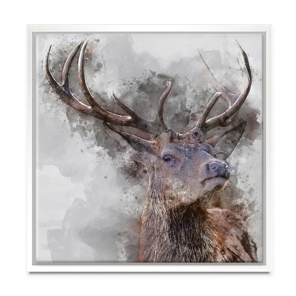 Stag Square Canvas Print Stag Square Canvas Print wall art product Matt Gibson / Shutterstock