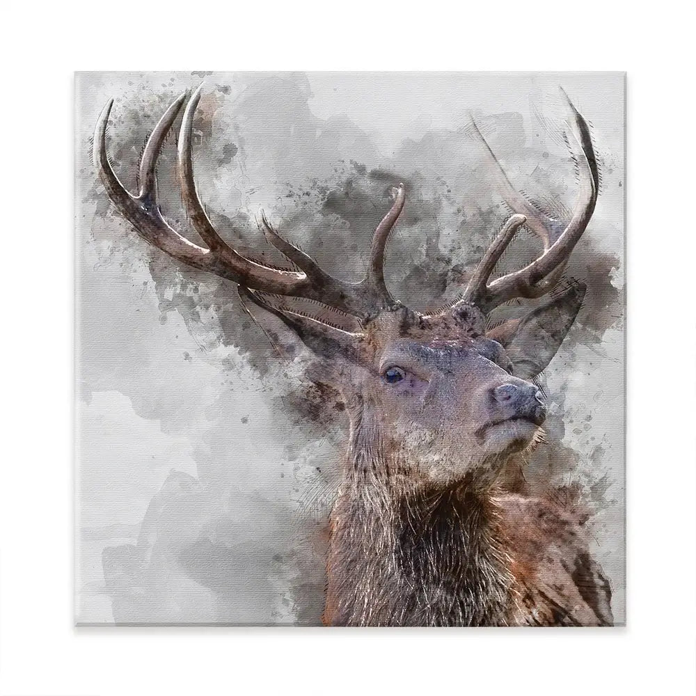 Stag Square Canvas Print Stag Square Canvas Print wall art product Matt Gibson / Shutterstock