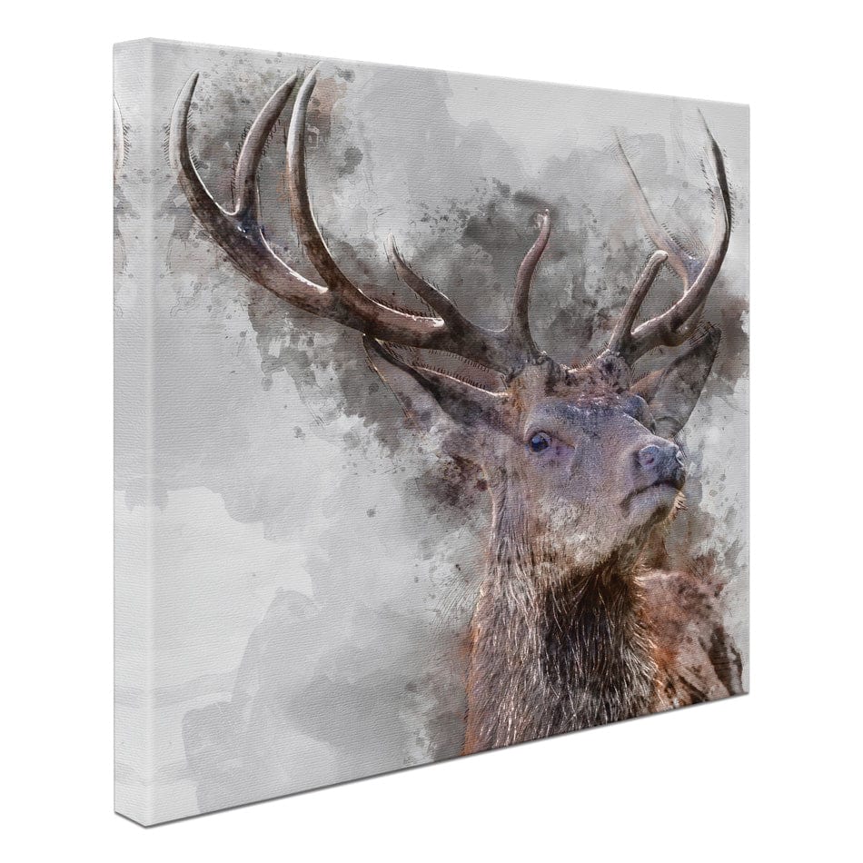 Stag Square Canvas Print wall art product Matt Gibson / Shutterstock