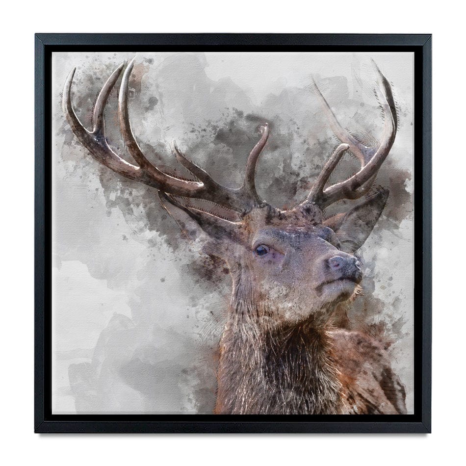 Stag Square Canvas Print wall art product Matt Gibson / Shutterstock