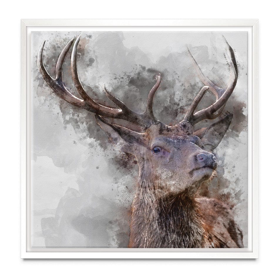 Stag Square Canvas Print wall art product Matt Gibson / Shutterstock