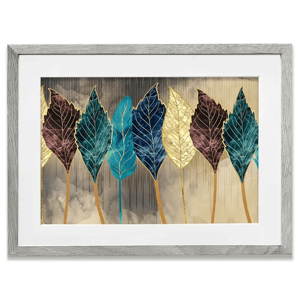 Standing Leaves Framed Art Print Standing Leaves Framed Art Print wall art product 3d artwork wallpaper / Shutterstock