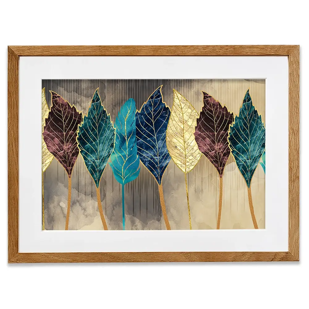 Standing Leaves Framed Art Print Standing Leaves Framed Art Print wall art product 3d artwork wallpaper / Shutterstock
