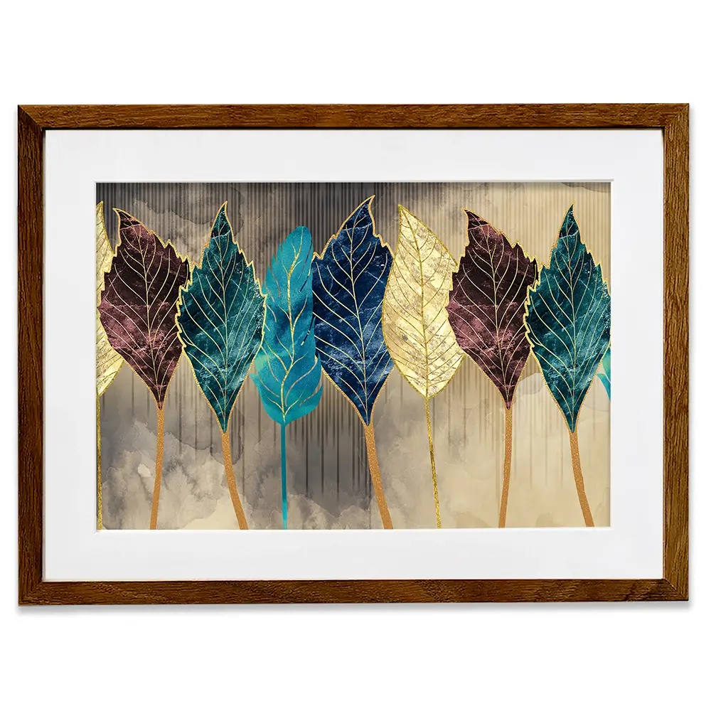 Standing Leaves Framed Art Print Standing Leaves Framed Art Print wall art product 3d artwork wallpaper / Shutterstock