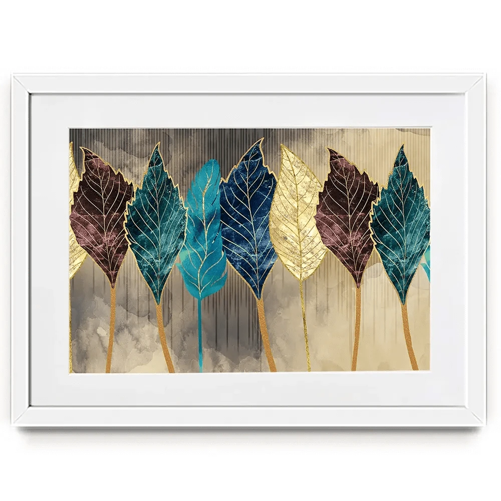 Standing Leaves Framed Art Print Standing Leaves Framed Art Print wall art product 3d artwork wallpaper / Shutterstock