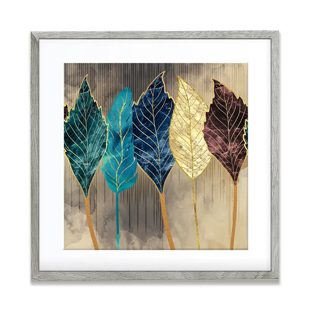 Standing Leaves Square Framed Art Print Standing Leaves Square Framed Art Print wall art product 3d artwork wallpaper / Shutterstock