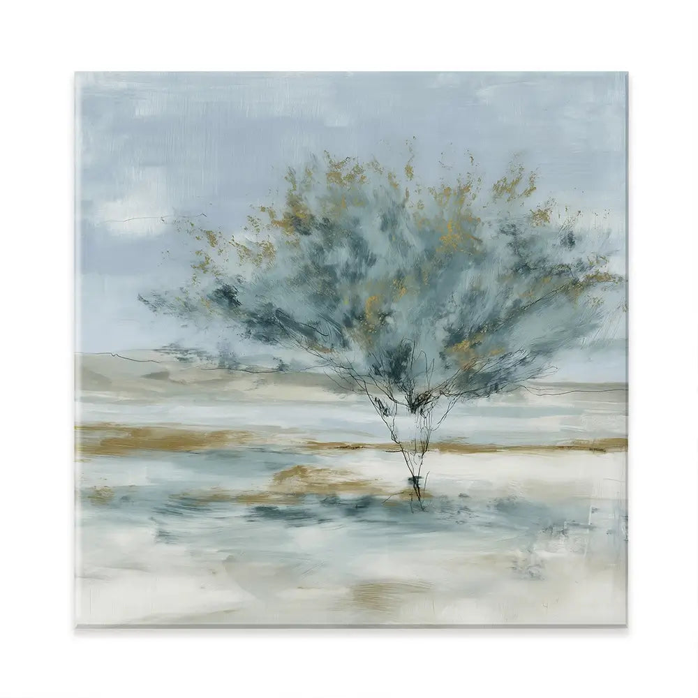 Standing Tree Field Study Square Canvas Print Standing Tree Field Study Square Canvas Print wall art product Chromatic Storm Studio