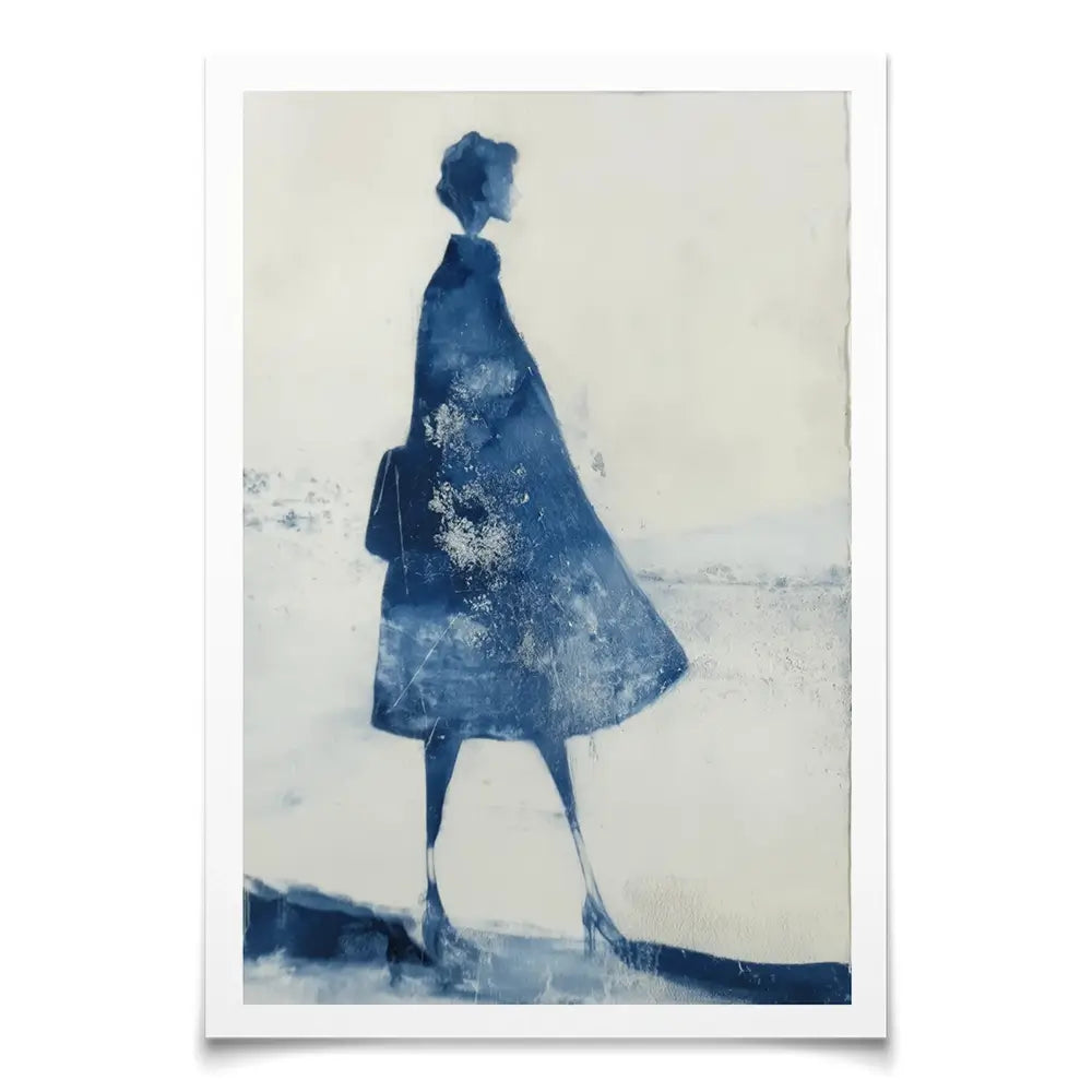 Standing Woman Profile Silhouette Art Print Standing Woman Profile Silhouette Art Print wall art product Chromatic Storm Studio