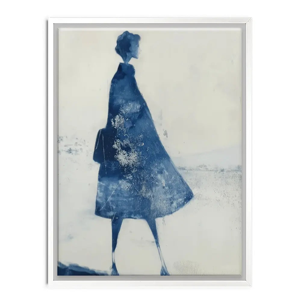 Standing Woman Profile Silhouette Canvas Print Standing Woman Profile Silhouette Canvas Print wall art product Chromatic Storm Studio