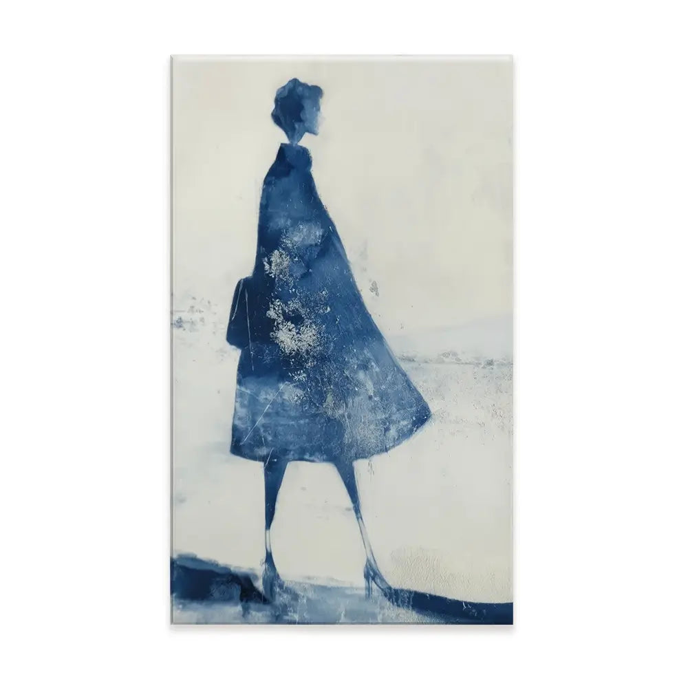 Standing Woman Profile Silhouette Canvas Print Standing Woman Profile Silhouette Canvas Print wall art product Chromatic Storm Studio
