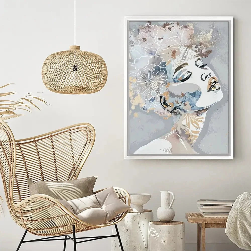 Stardust Blue Canvas Print Stardust Blue Canvas Print wall art product Isabella Karolewicz