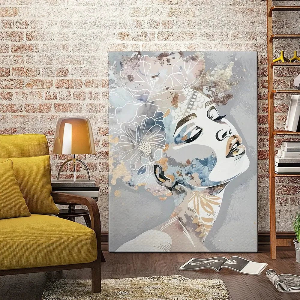 Stardust Blue Canvas Print Stardust Blue Canvas Print wall art product Isabella Karolewicz