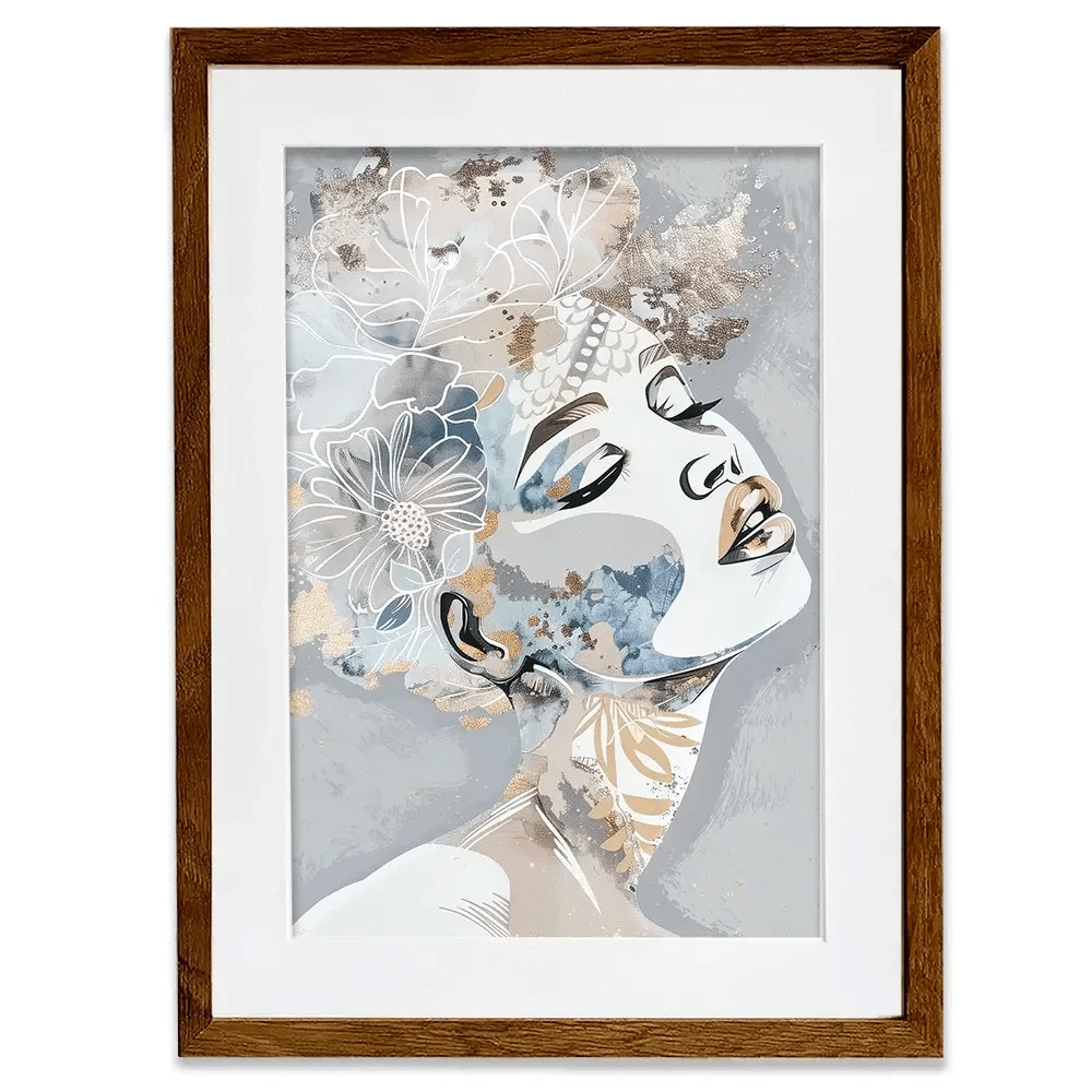 Stardust Blue Framed Art Print Stardust Blue Framed Art Print wall art product Isabella Karolewicz
