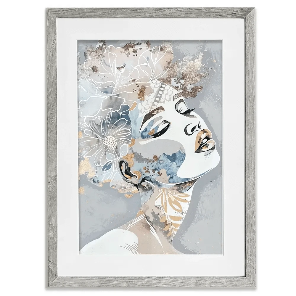 Stardust Blue Framed Art Print Stardust Blue Framed Art Print wall art product Isabella Karolewicz