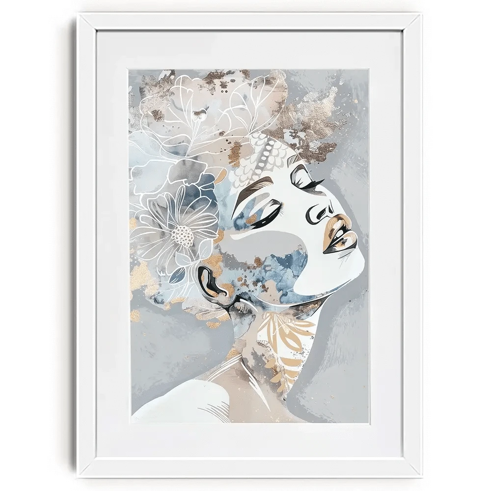 Stardust Blue Framed Art Print Stardust Blue Framed Art Print wall art product Isabella Karolewicz