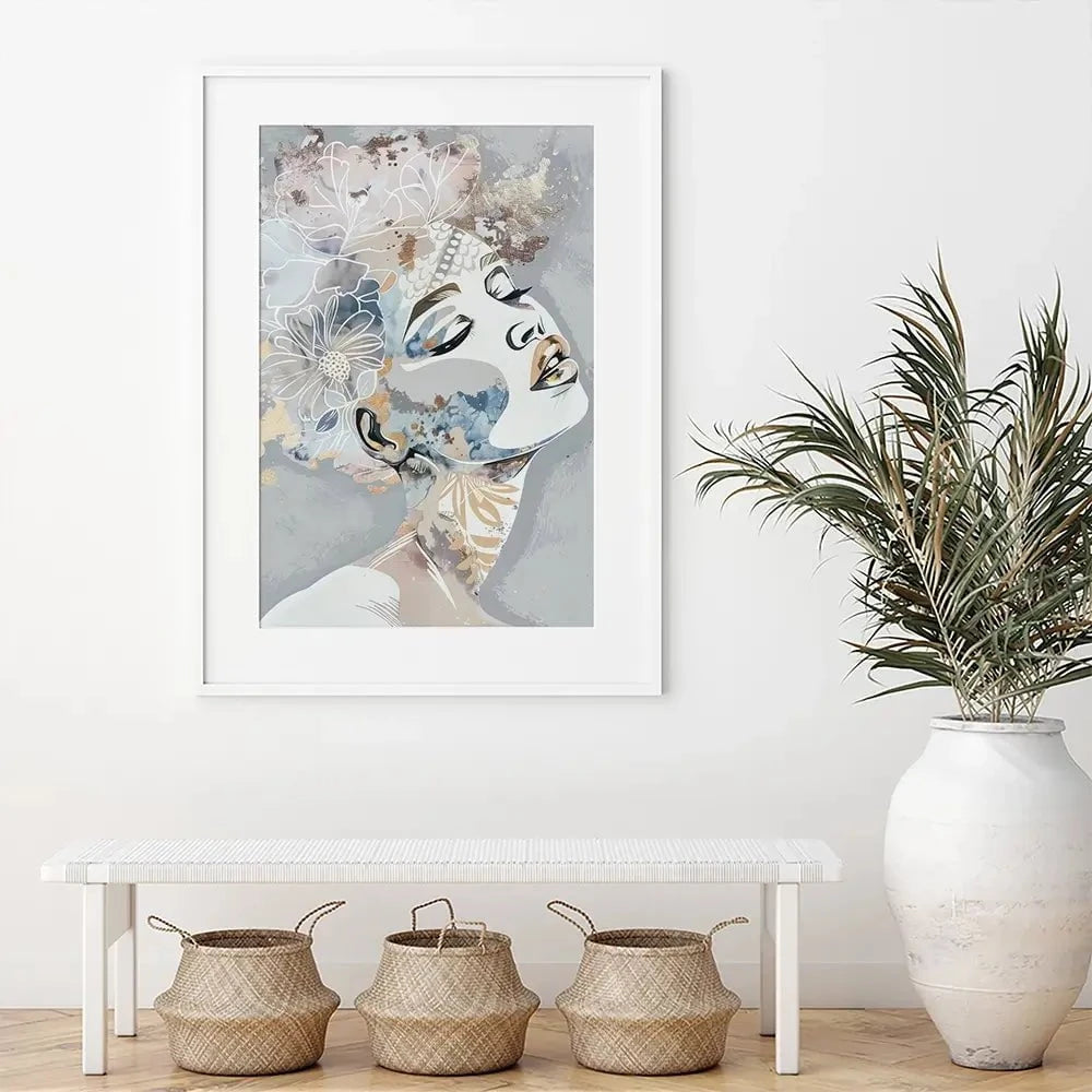 Stardust Blue Framed Art Print Stardust Blue Framed Art Print wall art product Isabella Karolewicz