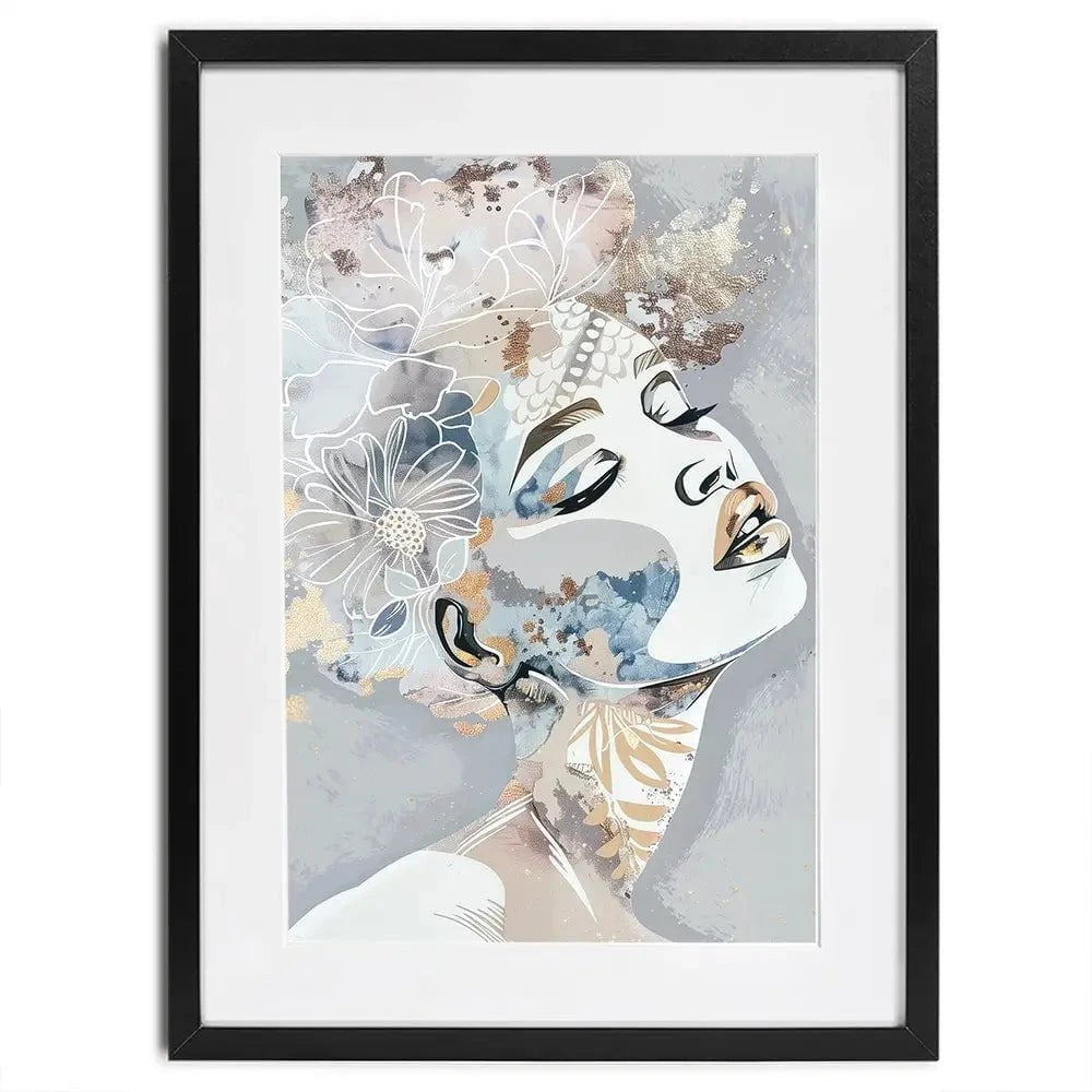 Stardust Blue Framed Art Print Stardust Blue Framed Art Print wall art product Isabella Karolewicz