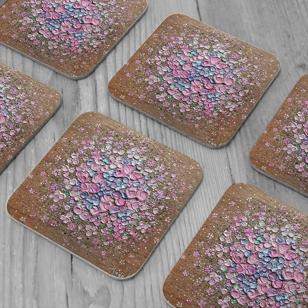 Starry Blossom Coaster Set Starry Blossom Coaster Set wall art product Nada Khatib