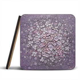 Starry Blossom Purple Coaster Set Starry Blossom Purple Coaster Set wall art product Nada Khatib