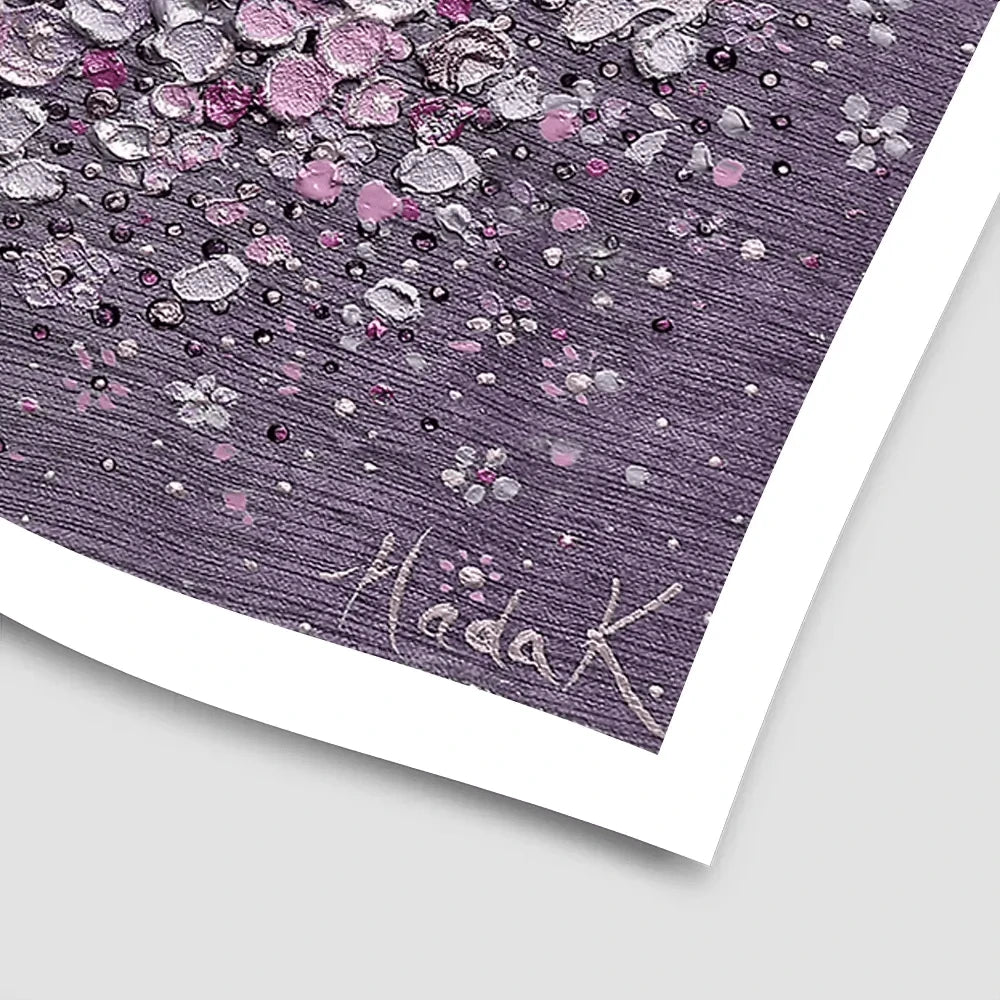 Starry Blossom Purple Square Art Print Starry Blossom Purple Square Art Print wall art product Nada Khatib