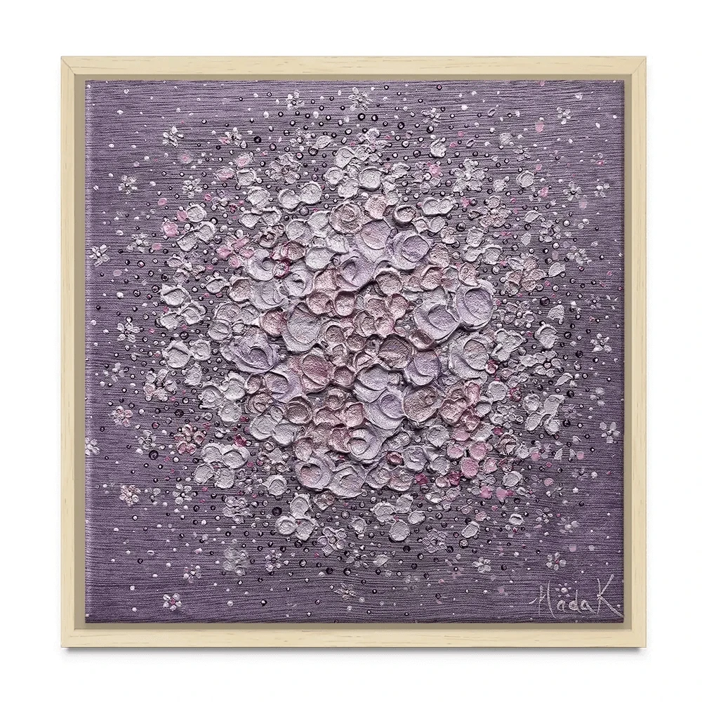 Starry Blossom Purple Square Canvas Print Starry Blossom Purple Square Canvas Print wall art product Nada Khatib